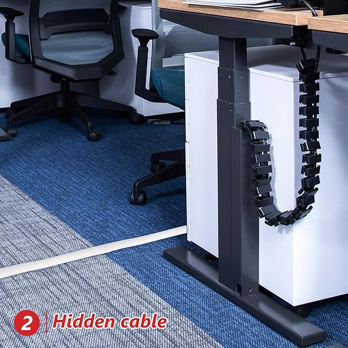 Self-Adhesive Decorative Wall Cable Cover PVC Cord Concealer for Floor and Wall Cable Management Flexible Wire Hider Easy Install and Tidy