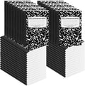 UZLU 48 Pack Mini Composition Notebooks Bulk College Ruled Half Composition Notebook 4.5" x 3.25" Narrow Ruled Small Pocket Marble Journal 60 Sheets for Students Office School Supplies