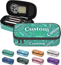 Custom Pencil Case with Name, Personalized Pen Bag Add Your Image Text, Large Storage Students Stationery Pen Box with Zipper Durable Pencil Box for Girls Boys Office School