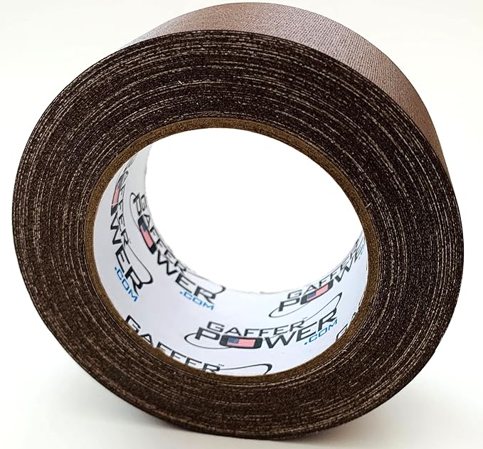Gaffer Power Real Professional Grade Gaffer Tape USA Made | No Residue | Non Reflective | Multipurpose| Durable & Versatile | Weather Resistant | Heavy-Duty | Securing | Brown, 2 in X 30 Yds