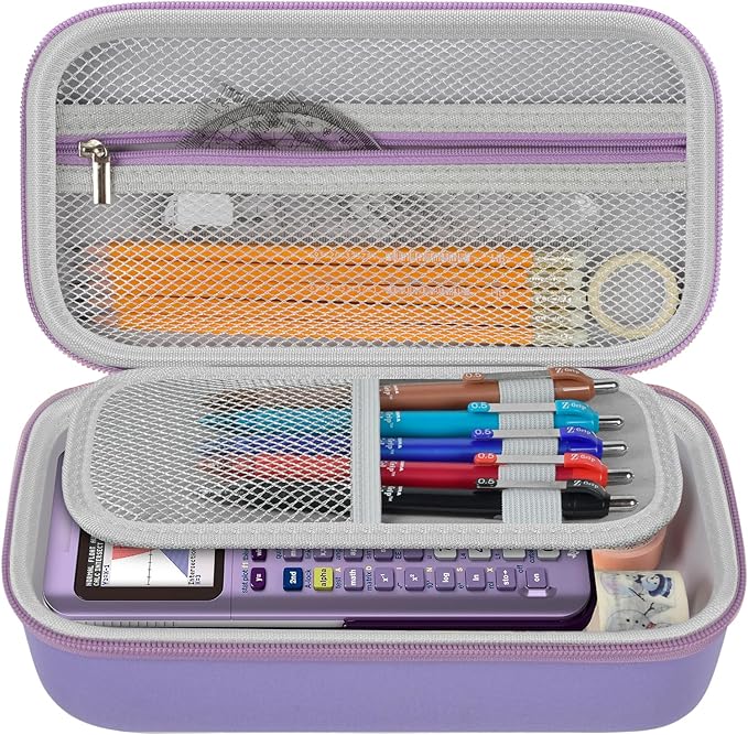Pencil Case Pen Pouch Bag, Large Capacity Pencils Organizer Holder Office College Stationery Pen Marker Storage Supplies for adults, NOT INTENDED FOR USE BY CHILDREN 12 AND UNDER, Box Only (Purple)