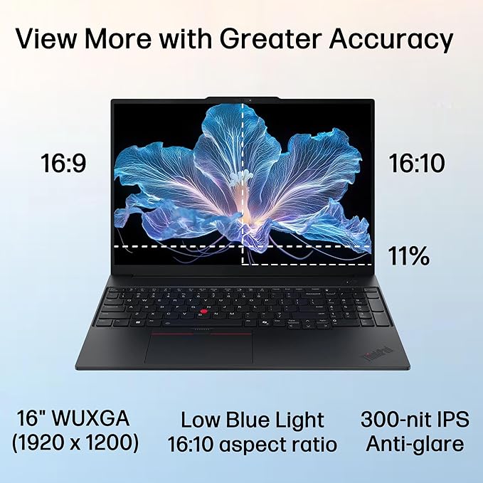 Lenovo ThinkPad E16 Gen 3 Business Laptop Computer, Intel 16-Core Ultra 7 255H (Beat i9-13900H), 16GB DDR5 RAM, 1TB PCIe SSD, 16" FHD+, WiFi 6E, Bluetooth 5.3, Webcam, Numeric Keypad, Windows 11 Pro