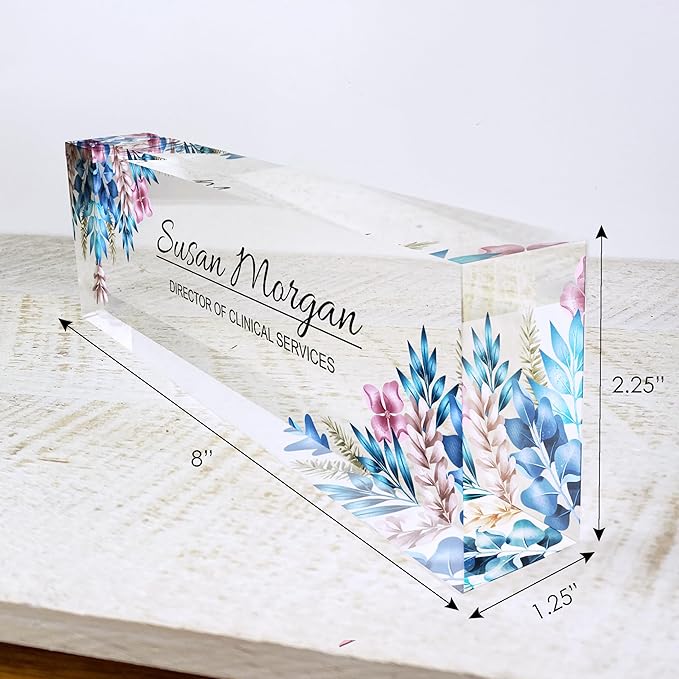 ARTBLOX | Teacher Desk Name Plate, Name Plate for Desk Gift for Teacher, Personalized Teacher Gifts, Teacher Sign, Teacher Gift for Women,Office Décor