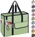 BALEINE Large Utility Tote Bag with Reinforced Bottom, Multi Pockets Foldable Tote Bag for Nurse, Travel, Work