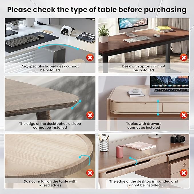 Keyboard Tray Under Desk, Pull Out Keyboard & Mouse Tray with Adjustable C-clamp, 25.6(31.5 Including Clamps) x 11.8 Inch Slide Out Computer Keyboard Drawer Mouse Tray for Typing,White
