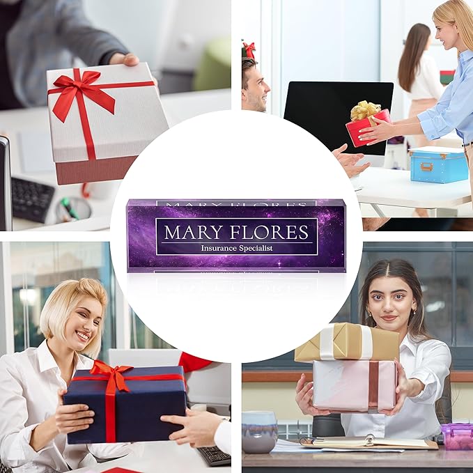 Custom Name Plate for Desk, Desk Name Plate Personalized Acrylic Office Desk Decor for Women and Men, Employee Appreciation Gifts Office Gifts for Boss, Manager, Teacher, Nurse