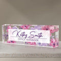 Personalized Name Plate for Desk, Custom Desk Name Plate, Acrylic Name Plate Office Desk Accessories, Personalized Office Gifts for Coworkers Teachers, Employee Appreciation Gifts (A-WaterColor4)