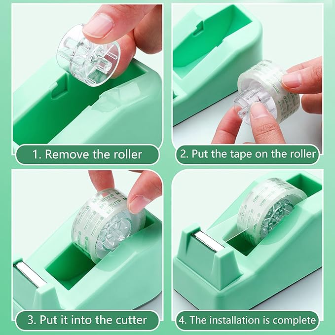 Green Office Supplies, Purple Desk Accessories, Stapler, Staple Remover, Tape Holder, Pen Holder, Ballpoint Pen, Scissor, Binder Clips, Paper Clips and 1000pcs Staples.