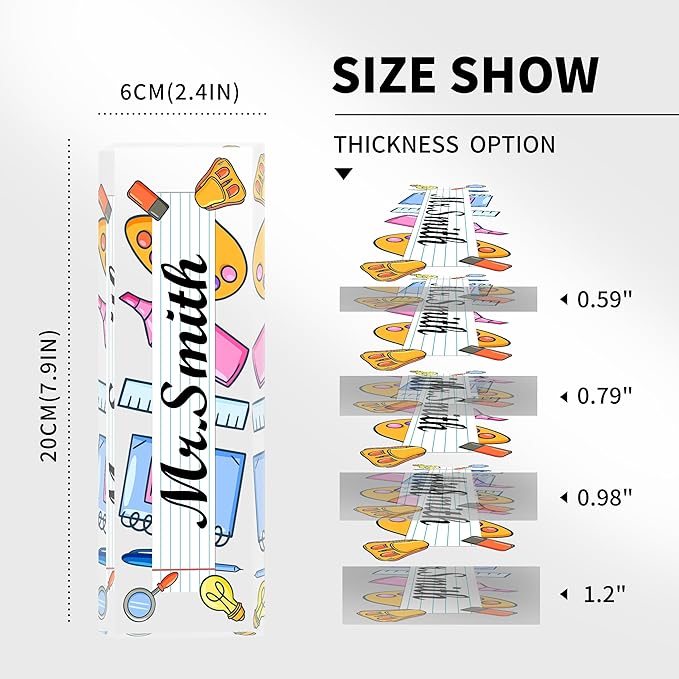 Teacher Name Plate for Desk, Acrylic Desk Name Plate Personalized Office Desk Decor, Teacher Appreciation Gifts The Office Gifts for Teacher