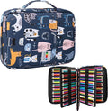 220 Slot Colored Pencil Case Pen Bag with Zipper for Artist Storage Organizer for Watercolor Pencil Gel Pen Marker Highlighter Large Capacity Handy Pencil Holder (Cat)