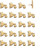 Stork Carrying Baby Map Pins - Gold Stork Pins for Cork Boards, Maps, or Lapel Use - Designed in USA - Set of 20