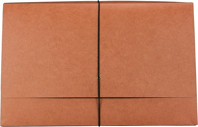 The File King Expanding File Wallet - Legal Size, 10 Redropes | USA Made | 5.25” Expandable File Folders | Redwell Folders Legal Size Wallets | Red Rope Expanding File Folder with Flap & Elastic Cord