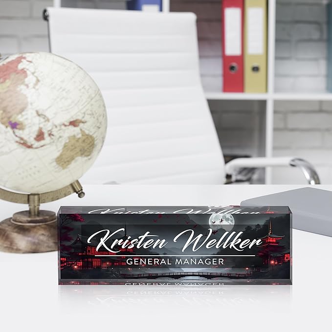 Desk Name Plate Personalized, Name Plate for Desk, Office Desk Decor for Women & Men, The Office Gifts Employee Appreciation Gifts for Boss, Manager, Teacher, Nurse