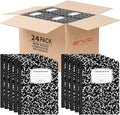 ENVO Composition Notebooks, Wide Ruled Composition Notebook, Black Marble Covers Composition Notebook, 100 sheets (24 Pack, Wide Ruled)