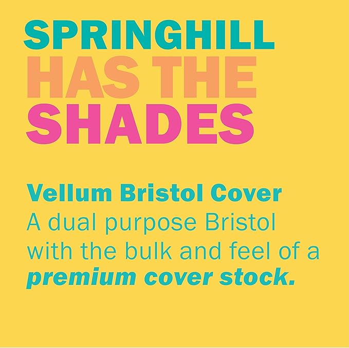 Springhill 11” x 17” Goldenrod Colored Cardstock Paper, 67lb Vellum Bristol, 147gsm, 1000 Sheets (4 Reams) – Premium Lightweight Cardstock, Vellum Printer Paper with Textured Finish – 086004C