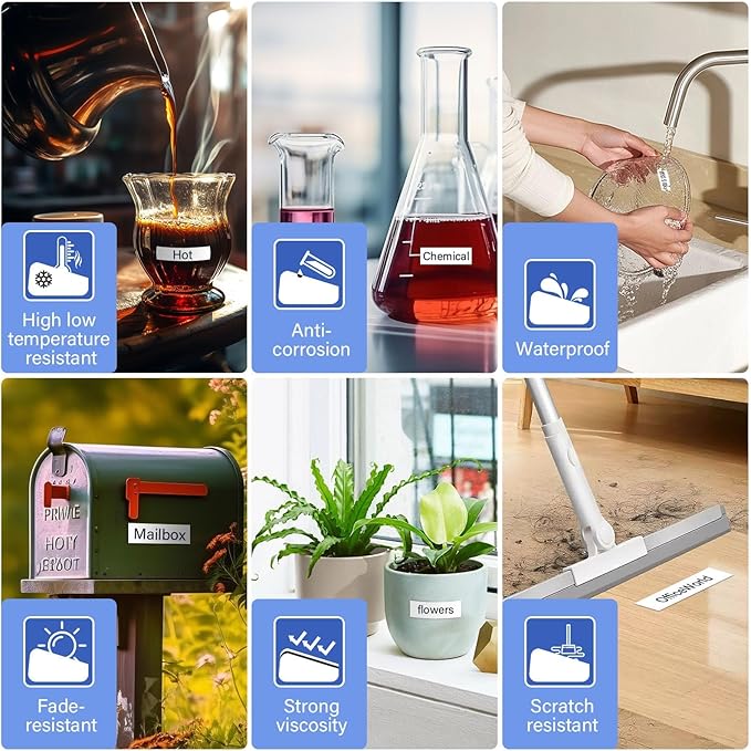 10pack 12mm 0.47'' TZe TZ Tape Laminated White Label Maker Tape Replacement for Brother P Touch Label Tape TZe-231 TZe231 Compatible with Brother PT-D210 PT-D220 PT-H110 PT-D410 PT-P710BT