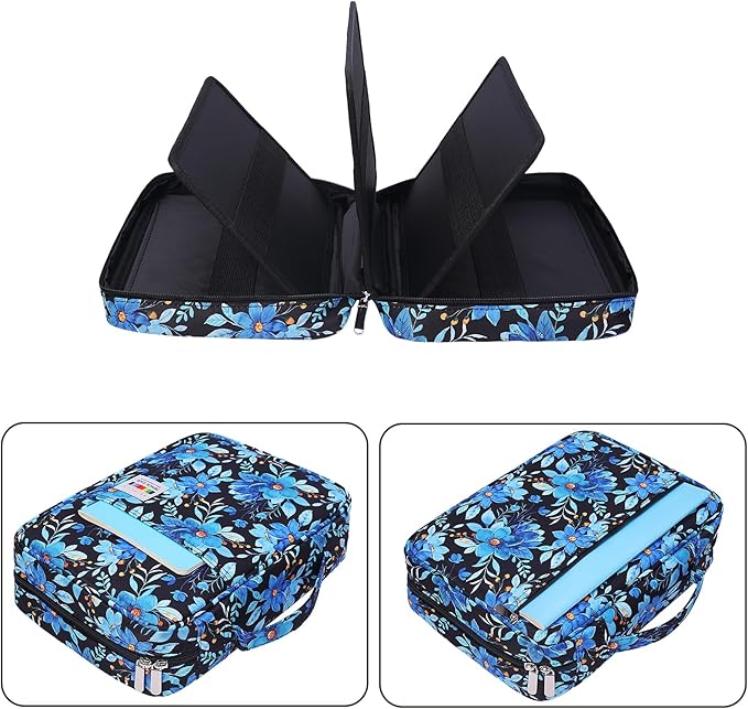 BOMKEE Coloring Pencil Case 220 Slots Pencils/Gel Pens Organizer Waterproof Travel Case Zipper Carrying Portable Pencil Markers Pen Holder Bag for Painter Writers