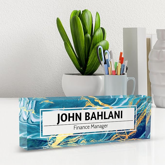 Custom Name Plate for Desk, Desk Name Plate Personalized Office Desk Decor for Women and Men, Employee Appreciation Gifts Office Gifts for Boss, Manager, Teacher, Nurse