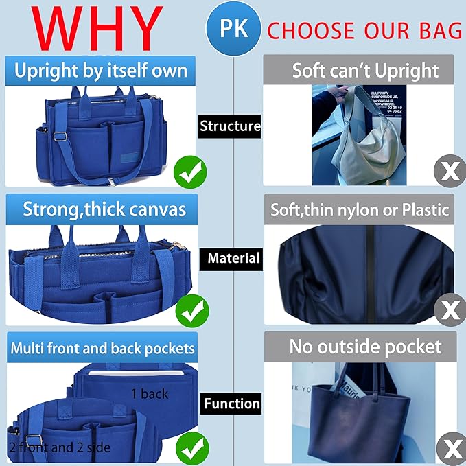 Canvas Tote Bag for Women,Women's Bags Crossbody Bags Work Laptop Tote Bag Large Handbags Purse for Travel Nurse Teacher