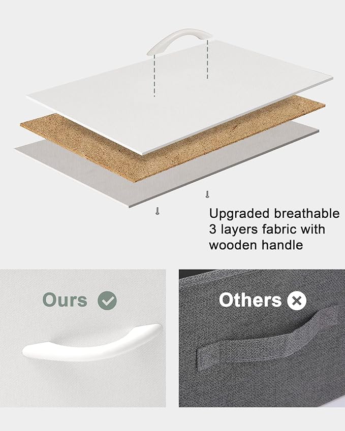 Crestlive Products Tall Dresser Vertical Storage Tower - Sturdy Steel Frame, Wood Top, Easy Pull Fabric Bins - Organizer Unit for Bedroom, Hallway, Entryway, Closets - 5 Drawers(White)