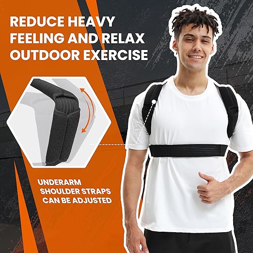 Posture Corrector for Men and Women, Breathable Back Brace, Lumbar Support, Super Lightweight Posture, Neck, Shoulders and Back, Straight Shoulders (Medium)