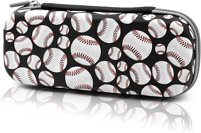 Baseball Ball Pencil Case Zip Pencil Box Multi Pouch Holder Desk Organizer For Boys Girls School Office