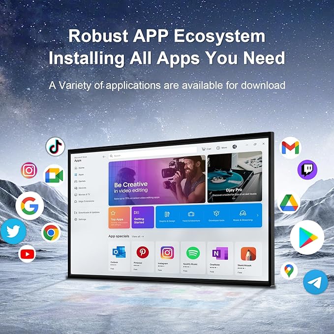 49" Interactive Smart Board for Classrooms, Labs & Churches - Office-Ready 1080P Touchscreen Whiteboard with Wireless Screen Mirroring, Multi-Device Sharing, Robust Android 12 OS (Board Only)