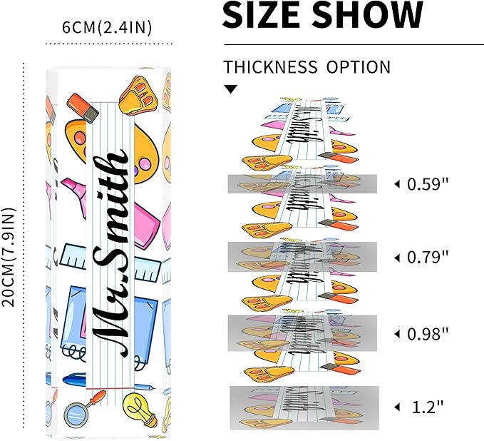 Custom Desk Name Plate Personalized, Acrylic Name Plates for Desk, Office Decor Personalized Gifts for Teacher Coworkers Boss Nurse Learning Tools