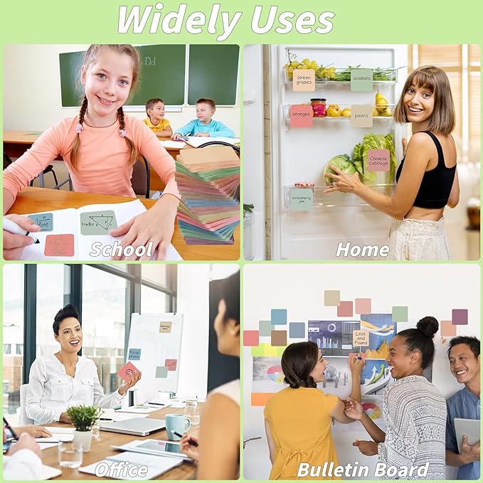 60 Pack Vintage Round Corner Sticky Notes 3x3 12 Retro Colors Posted Note Adhesive Paper Memo Pads 56 Sheets/Pad Self-Stick Note Bulk Easy to Stick for Back to School Teacher Student, Office Supplies