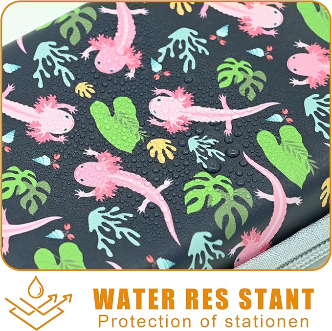 Axolotl Pencil Case Zip Pencil Box Multi Pouch Holder Desk Organizer For Boys Girls School Office
