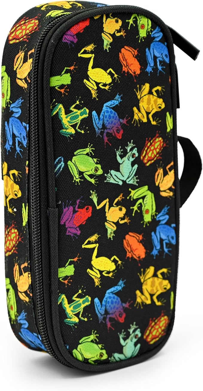 Frogs Pencil Case Pencil Pouch Large Capacity Pen Bag School Office Organizer Stationery Storage Box For Girls Boys Teen Kids
