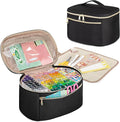 Fasrom Marker Organizer Case for 120 Markers, Art Marker Storage Bag with Handle and Detachable Dividers, Travel Marker Holder for Alcohol Markers, Brush Pens and Craft Supplies, Black(Bag Only)