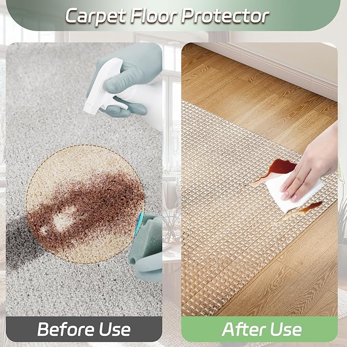 GLSLAND 36"x46" Tempered Glass Chair Mat – Checkered Patterned Heavy Duty Floor Mats Protector for Hardwood Floors & Carpet, Decorative Home and Office Desk