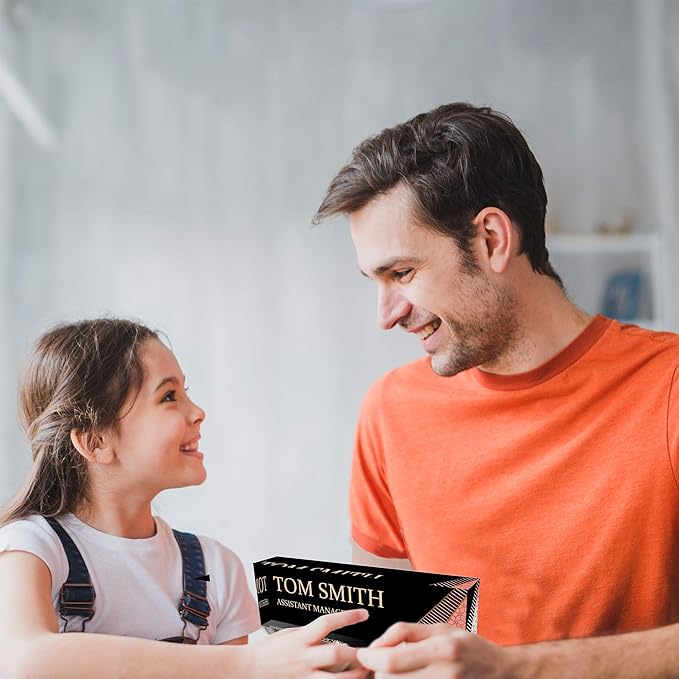 Artblox Office Desk Name Plate Personalized | Custom Name Plates For Desks | Abstract Shapes Design On Clear Acrylic Glass | Cute Office Desk Accessories Customized Gifts - (8" x 2.5")