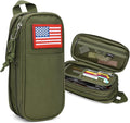 ATRIPACK Pencil Case Big Capacity High Large Storage Tactical Small Tool Pouch Bag Marker Pen Case Stationery Bag Travel Holder School College Office Organizer for Kids Men Women Adult Teens (Green)