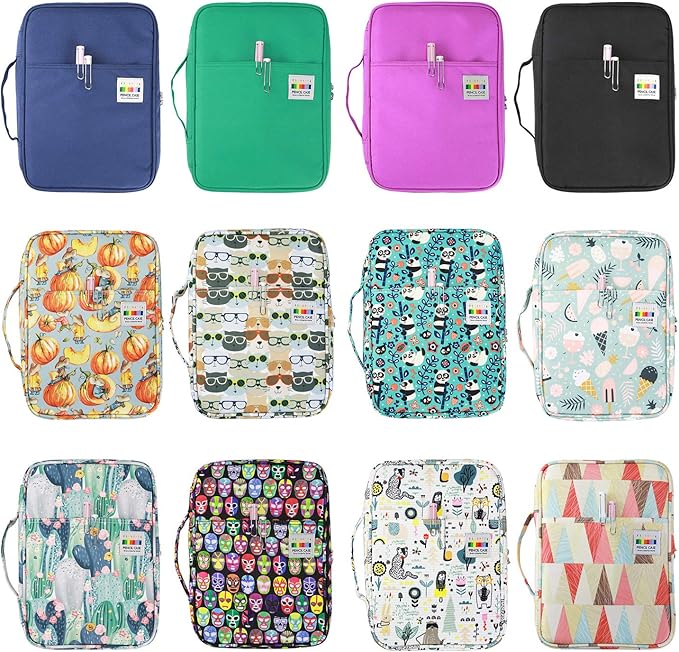 YOUSHARES Colored Pencil Case 220 Slots Pen Case Organizer With Handy Wrap & Zipper, Multilayer Holder for Prismacolor Colored Pencils & Gel Pen (Mask)