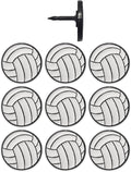 Volleyball Push Pins, for Cork Board, Maps, or Lapel Pin Use, Designed in The USA, Volleyball Pins, Set of 10