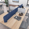 Escape 12" Freestanding Desk Divider | Eco-Friendly Acoustic Privacy Screen | Noise Reducing Desk Partition | 47" Wide | Sky Blue