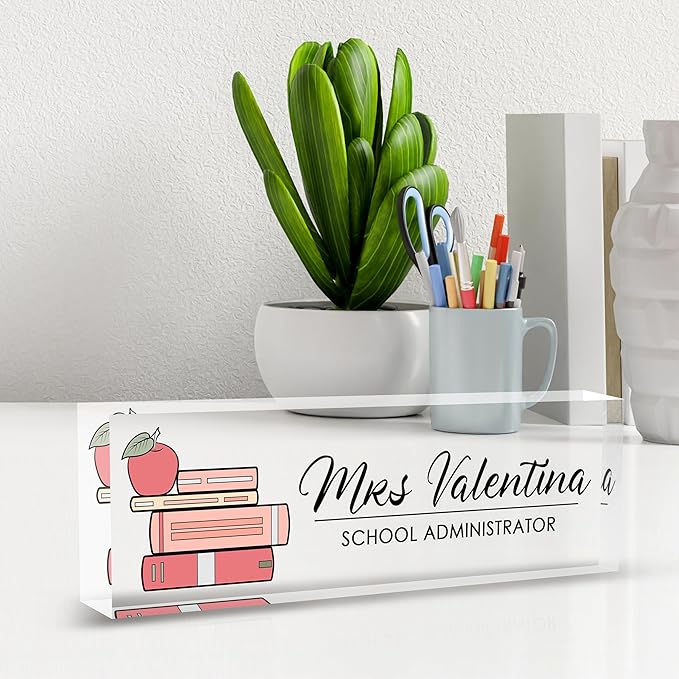 Personalized Name Plates for Office - Gifts for Teacher, Boss, Employee Appreciation - Desk Decor (teacher3)