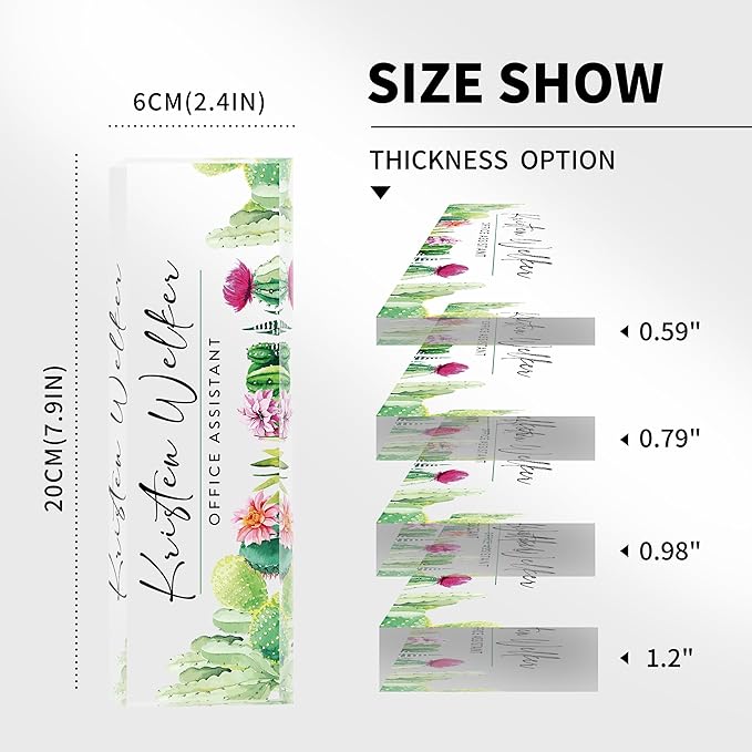 Personalized Custom Name Plate, Office Desk Decor for Women & Men, Employee Appreciation Gifts for Boss, Lawyer, Manager, Teacher, Nurse