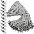 Hoolerry 300 Pcs Lanyards Clips Bulk for ID Name Badge Holder Lanyards Flat with Swivel Hook for Office School(Gray)