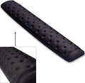 BRILA Keyboard Wrist Rest Support Cushion Pad for Computer, Laptop, Office Work, PC Gaming - Memory Foam Gel with Massage Holes Design - Non-Slip Easy Typing Wrist Pain Relief (Black Keyboard Pad)