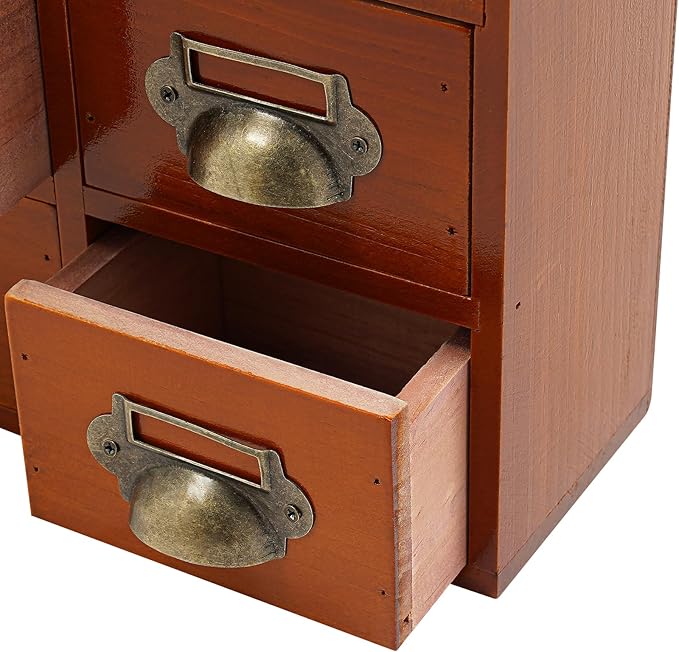 Vintage 16-Drawer Storage Cabinet – Multipurpose Desktop Organizer for Office, Craft & Home