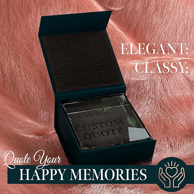 Personalized Gifts, Custom Quote Block Letter Board,Crystal-Clear Acrylic With Gift Box,17 Styles, Holiday and Christmas Gift for Mom, Dad, Girlfriend, Him or Her, Husband, Wife (4"x4, Garden)