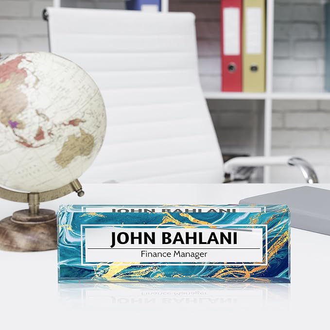 Custom Name Plate for Desk, Desk Name Plate Personalized Office Desk Decor for Women and Men, Employee Appreciation Gifts Office Gifts for Boss, Manager, Teacher, Nurse