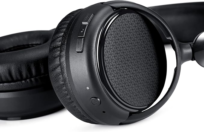 Amazon Basics Bluetooth Headphones Wireless with Microphone, On Ear, 35 Hour Playtime, Foldable, One Size, Collapsible Travel Friendly, Black