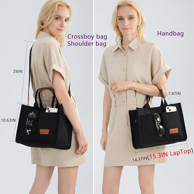 Canvas Tote Bag for Women,Women's Bags Crossbody Bags Work Laptop Tote Bag Large Handbags Purse for Travel Nurse Teacher