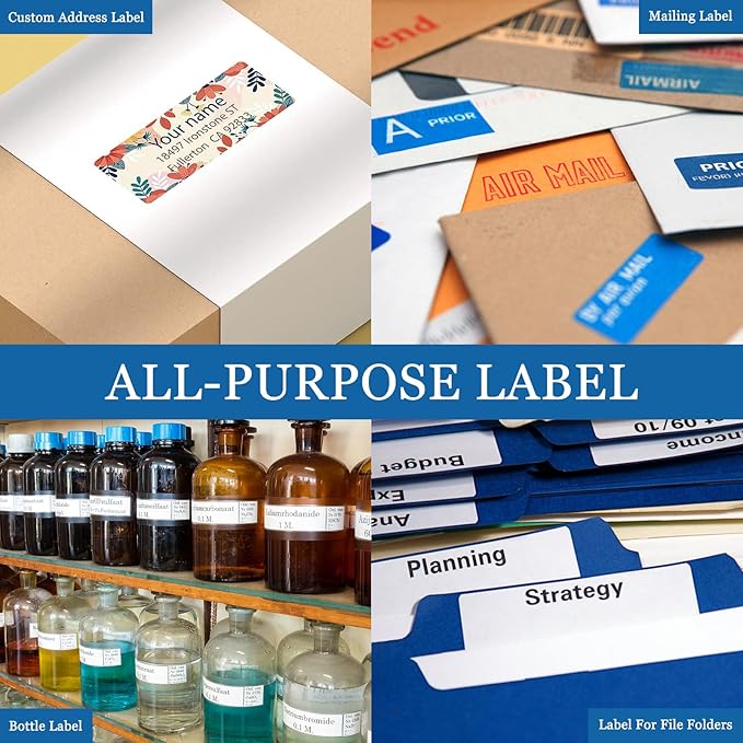 [2000 Sheets 60000 Labels] BESTIKER Address Labels 1” x 2-5/8” Shipping Mailing Labels 30 per Page Printable FBA Barcode Label, Laser & Inkjet Printer Labels 30up White