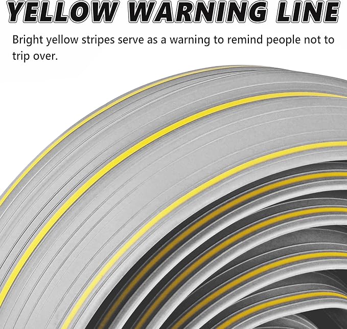 10Ft Cord Covers for Wires on Floor, 3-Channel Floor Cord Cover with Anti-Slip Base & Yellow Warning Strips, Extension Cord Covers for Floor, Ideal for Home, Office, Outdoor Use