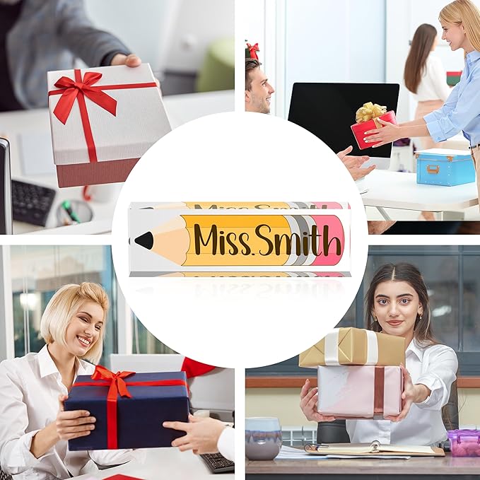 Teacher Name Plate for Desk, Acrylic Desk Name Plate Personalized Office Desk Decor, Teacher Appreciation Gifts Beast Teacher Gifts